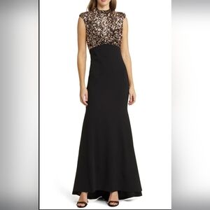 VINCE CAMUTO Sequin Trumpet Gown Size 16 NWT